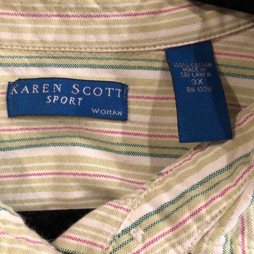 Karen Scott Shirt.  Size 3X - Picture 8 of 15